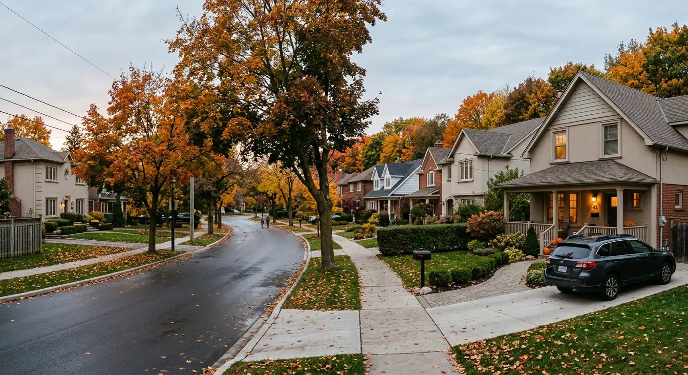 Peaceful Canadian suburban street